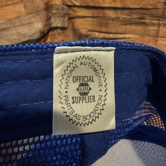 NAPA Auto Parts Blue Baseball Cap Hat Embroidered Logo Adjustable Strapback Mesh - Picture 7 of 8